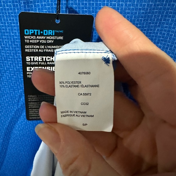 Mens golf T-shirt. Blue size: small BNWT. Callaway - Picture 2 of 6